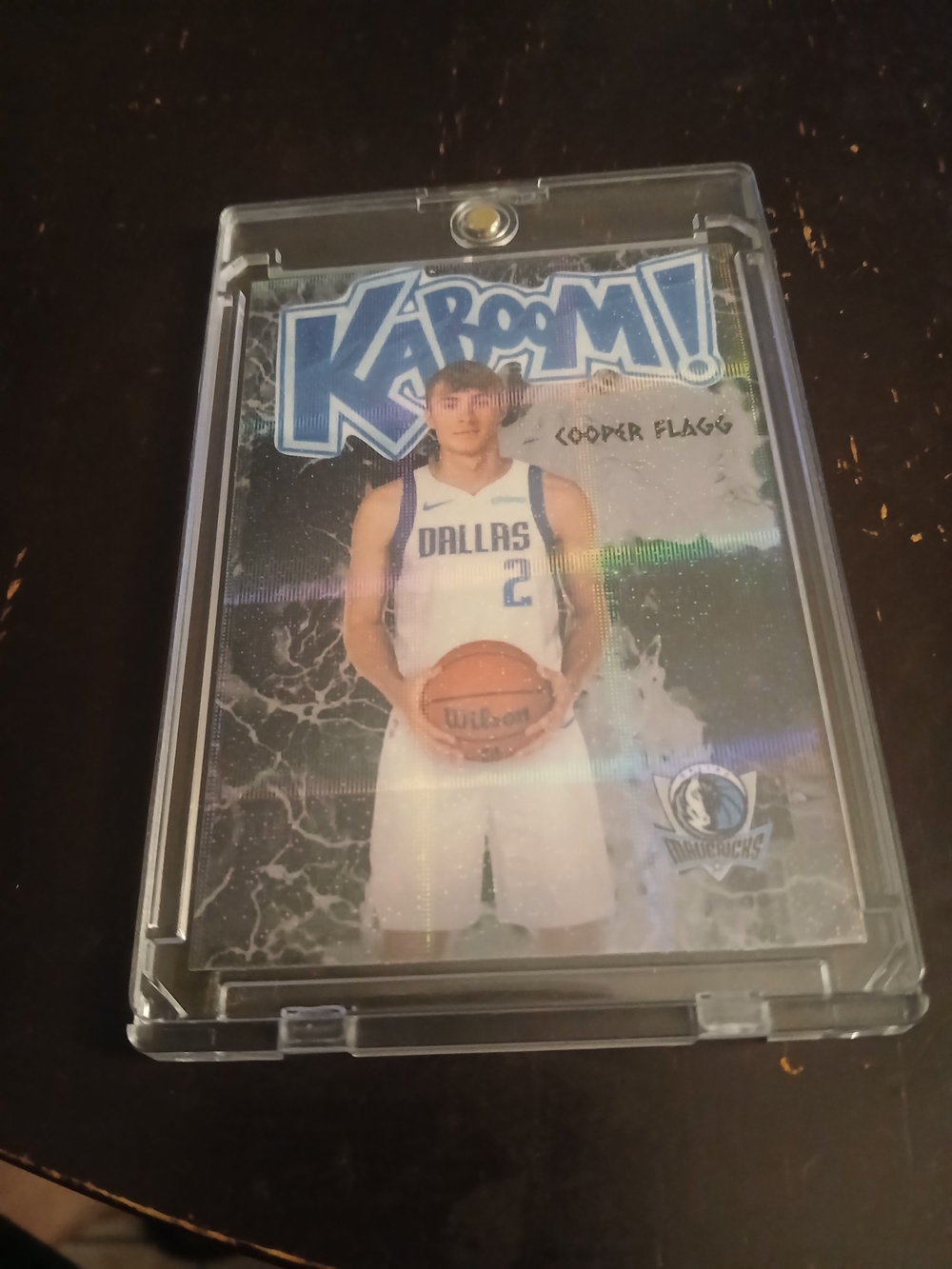 Dallas Mavericks Cooper Flagg Rookie Holo Lazer custom Card Protective Display